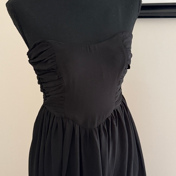 Lulus Luxe Favorite Black Strapless Ruched Maxi Dress Evening Gown Women’s XS - Picture 4 of 6